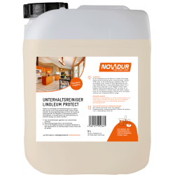 NOVADUR PRODUKTCHEMIE GmbH NOVADUR Linoleum Protect Unterhaltsreiniger, Spezialreiniger zur Einpflege und Unterhaltsreinigung von Linoleum, 5 l - Kanister 030.4451