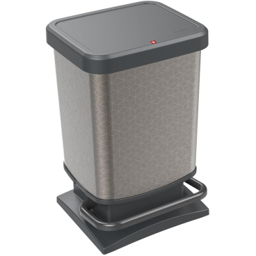 Rotho Treteimer PASO, 20 Liter Farbe: anthrazit, Hexagon kaufen