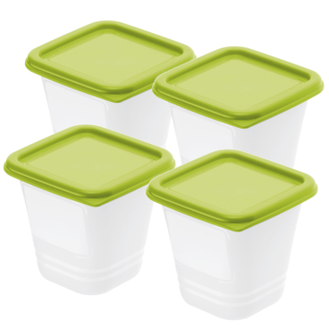 Rotho DOMINO Gefrierdosen, lime grün 1 Set = 4 x 0,22 Liter - Bild-Darstellung des Produktes 1