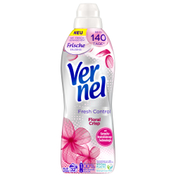 Henkel AG & Co. KGaA Vernel Fresh Control Floral Crisp Weichspüler, Langanhaltende Wäschepflege hält bis zu 100 Tage frisch, 800 ml - Flasche