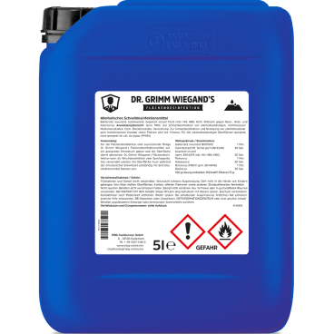 DR. GRIMM WIEGAND`S Flächendesinfektion, 80% Ethanol 5 Liter - Kanister - Bild-Darstellung des Produktes 1