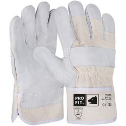 Fitzner GmbH & Co. KG Fitzner "Friese" Rindspaltleder-Handschuh, Naturhandschuh mit guten Abriebwerten, 1 Packung = 12 Paar, Größe 11 550113-11