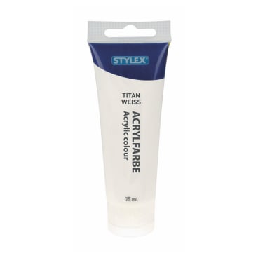 STYLEX® Acrylfarbe 1 Tube = 75 ml, titanweiß - Bild-Darstellung des Produktes 1