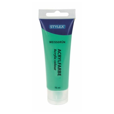 STYLEX® Acrylfarbe 1 Tube = 75 ml, weißgrün - Bild-Darstellung des Produktes 1