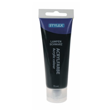STYLEX® Acrylfarbe 1 Tube = 75 ml, lampenschwarz - Bild-Darstellung des Produktes 1