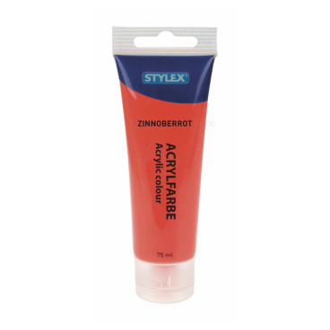 STYLEX® Acrylfarbe 1 Tube = 75 ml, zinnoberrot - Bild-Darstellung des Produktes 1