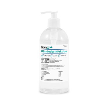 SemyCare Händedesinfektion 1 Karton = 15 Flaschen à 500 ml - Bild-Darstellung des Produktes 1