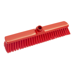 haug bürsten KG Haug Großraumbesen, 400 x 60 mm, geschlitzt, Hygienebesen mit weichem Polyesterbesatz, Komplettfarbe: rot FC88821