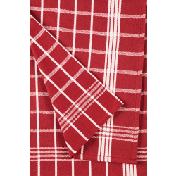 W.F. GÖZZE Frottierweberei GmbH Gözze Geschirrtuch, Nachhaltige und ressourcenbewusste Trockentücher, 1 Packung = 4 Stück, rot 60056-37-050070