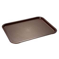 Assheuer + Pott GmbH & Co. KG APS Fast Food-Tablett, Rechteckiges Essenstablett mit abgerundeten Ecken, Maße (B x L x H): 45 x 35,5 x 2,5 cm, braun 00542