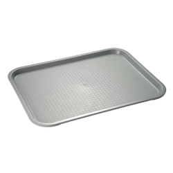 Assheuer + Pott GmbH & Co. KG APS Fast Food-Tablett, Rechteckiges Essenstablett mit abgerundeten Ecken, Maße (B x L x H): 35 x 27 x 2 cm, grau 00533