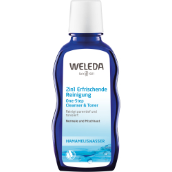 Weleda AG Weleda 2in1 Erfrischende Reinigung Gesichtswasser, Geschmeidiges Reinigungswasser mit Hamamelisextrakt, 100 ml - Flasche 00957200