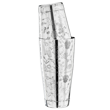 Collabo TIN on TIN Shaker, mit Gravur, 2-teilig Farbe: silberoptik - Bild-Darstellung des Produktes 1