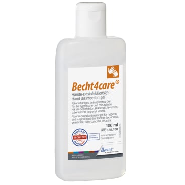 Becht4care® Alkoholisches Händedesinfektiongel 100 ml - Flasche - Bild-Darstellung des Produktes 1