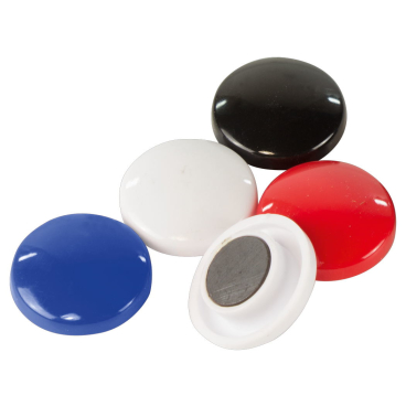 STYLEX® Kunststoffmagnete 1 Packung = 5 Stück, farbig sortiert - Bild-Darstellung des Produktes 1