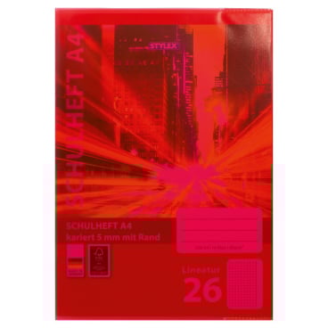 STYLEX® Heftumschläge, DIN A4 1 Packung = 25 Stück, Farbe: rot - Bild-Darstellung des Produktes 1