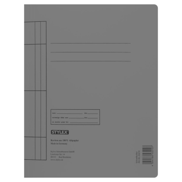 STYLEX® Colorkarton Schnellhefter 1 Packung = 25 Stück, Farbe: grau - Bild-Darstellung des Produktes 1