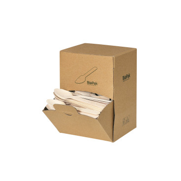 DUNI Einweggeschirr, Kaffeelöffel Spenderbox, Dinner, BioPak 1 Karton = 5 Boxen à 400 Stück - Bild-Darstellung des Produktes 1