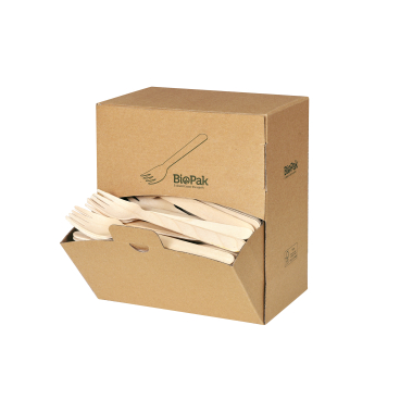 DUNI Einweggeschirr, Gabel Spenderbox, Dinner, BioPak 1 Karton = 5 Spenderboxen à 300 Stück - Bild-Darstellung des Produktes 1