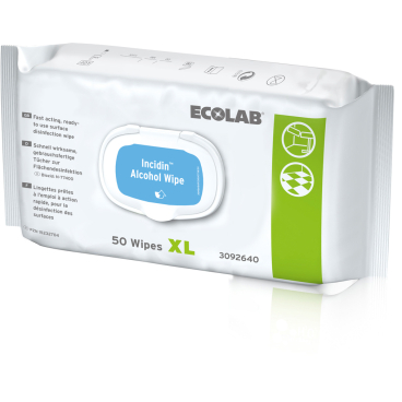 ECOLAB Incidin™ Alcohol Wipe Desinfektionstücher 1 Packung = 50 XL-Tücher - Bild-Darstellung des Produktes 1