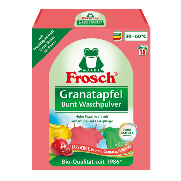 Frosch Bunt-Waschpulver Granatapfel 1,35 kg - Packung, für ca. 18 Waschladungen - Bild-Darstellung des Produktes 1