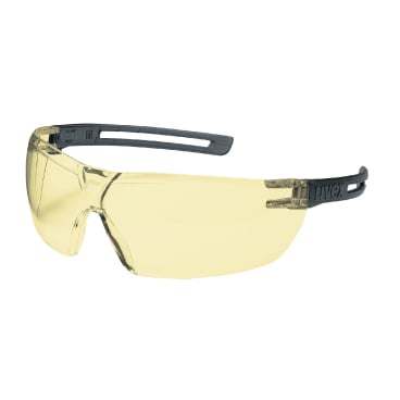 uvex x-fit Schutzbrille, kratzfest, beschlagfrei Farbe: grau / transculent, Scheibe: amber - Bild-Darstellung des Produktes 1