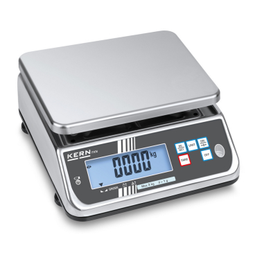 KERN Tischwaage FXN 10K-3N,  Wägeplatte 236 mm x 195 mm, d 2 g Wägebereich (max.): 15 kg - Bild-Darstellung des Produktes 1
