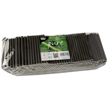 Papstar Pure Cocktail Trinkhalme, 10 cm 1 Karton = 8 Packungen à 500 Stück - Bild-Darstellung des Produktes 1