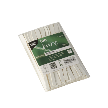 Papstar Pure Papier Rührstäbchen, weiß 1 Karton = 30 Packungen à 100 Stück, 14 cm - Bild-Darstellung des Produktes 1
