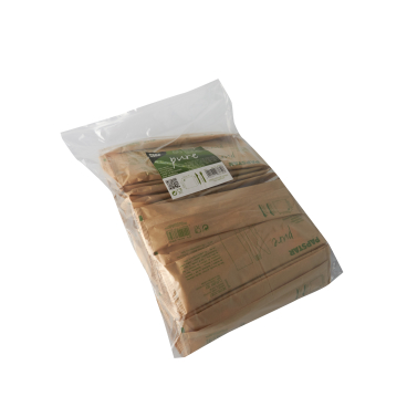 Papstar Pure Holz Besteckset, 3-teilig 1 Karton = 10 Packungen à 50 Sets - Bild-Darstellung des Produktes 1
