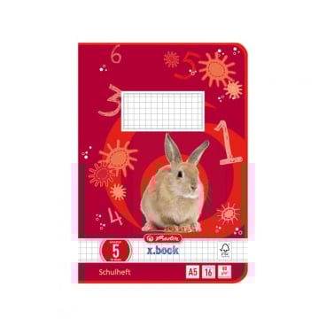 Herlitz Schulheft, A5, 16 Blatt, kariert 1 Packung = 10 Hefte, ohne Rand - Bild-Darstellung des Produktes 1