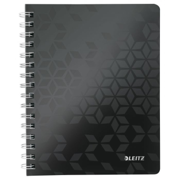 LEITZ Collegeblock WOW, A5, 80 Blatt, kariert 1 Packung = 6 Blöcke, Farbe: schwarz - Bild-Darstellung des Produktes 1