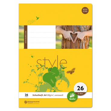 Staufen Schulheft Style, A4, 32 Blatt, kariert 1 Packung = 10 Hefte, mit weißem Rand - Bild-Darstellung des Produktes 1