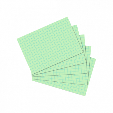 Herlitz Karteikarten, A7, kariert, 170 g/m², grün 1 Packung = 100 Stück - Bild-Darstellung des Produktes 1