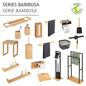 WENKO Waage Bambusa aus Bambus  Mae (L x B): 30 x 2,7 x 30 cm