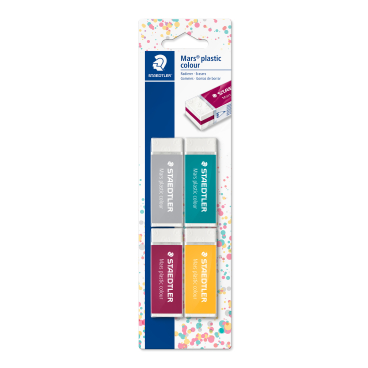 Staedtler Radierer Mars® plastic 526 50 E1, latexfrei 1 Packung = 4 Stück, farbig sortiert - Bild-Darstellung des Produktes 1