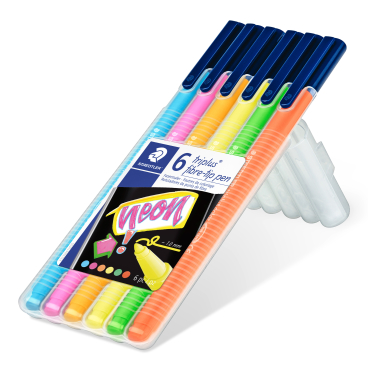 Staedtler Filzstift triplus® color 323, Neon 1 Etui = 6 Stück - Bild-Darstellung des Produktes 1