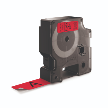 DYMO D1 Standard Etiketten, 19 mm x 7 Meter, schwarz auf rot 1 Band - Bild-Darstellung des Produktes 1