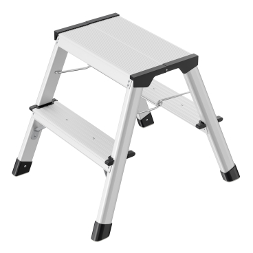 Hailo D60 StandardLine Aluminium-Klapptritt 2 x 2 Alu-Stufen, Arbeitshöhe: max. 215 cm - Bild-Darstellung des Produktes 1
