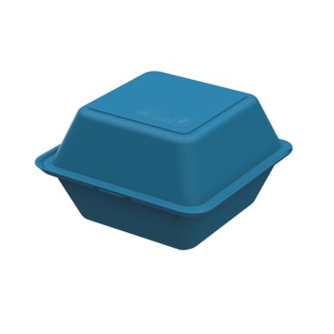 Burger Box ToGo, 157 x 157 x 104 mm 1 Stück, Farbe: blau - Bild-Darstellung des Produktes 1