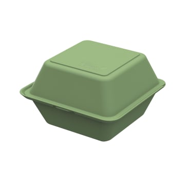 Burger Box ToGo, 157 x 157 x 104 mm 1 Stück, Farbe: grün - Bild-Darstellung des Produktes 1