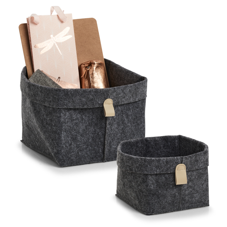Bunter Faltbarer Aufbewahrungskorb Aus Leinen – 38x28x24 Cm, 25,6 Liter, Für Zuhause & Büro