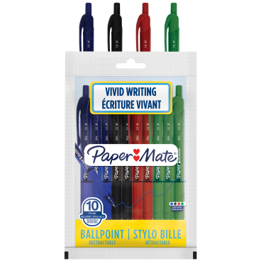 Paper Mate Kugelschreiber Alfa RT, M / 1,0 mm, 4 Farben 1 Packung = 10 Kugelschreiber - Bild-Darstellung des Produktes 1
