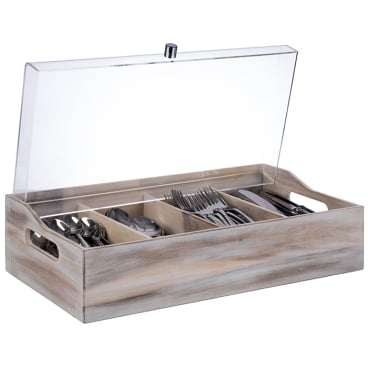 APS Besteckkasten Holz VINTAGE – mit Deckel