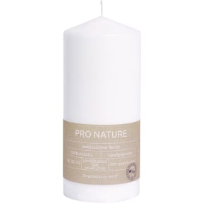 Müller Kerzen Stearin Stumpenkerze PRO NATURE, weiß – 1 Packung = 6 Stück, 68 x 150 mm (Ø x H)
