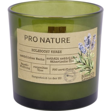 Müller Kerzen Duftglas PRO NATURE, (Ø x H): 100 x 100 mm  1 Packung = 6 Stück, Rosmarin & Lavendel - Bild-Darstellung des Produktes 1
