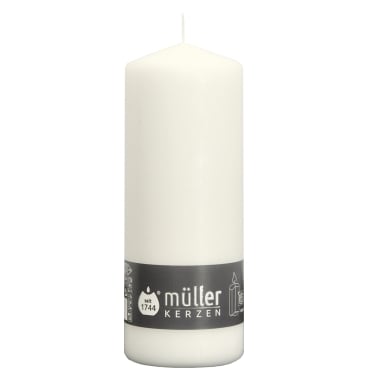 Müller Kerzen Stumpenkerze, weiß 1 Packung = 6 Stück, (Ø x H): 70 x 180 mm - Bild-Darstellung des Produktes 1