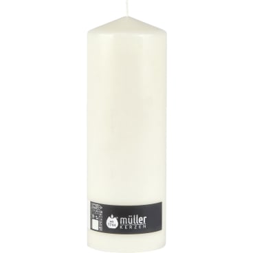 Müller Kerzen große Kerzen, Windlichtkerze, 95 x 280 mm, XXL – 1 Packung = 4 Stück, vanille