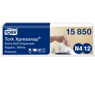 Tork Spenderserviette Xpressnap, N4 kompatibel, 21,3 x 16,5 cm 1 Karton = 8 Pakete á 5 x 200 =8000 Stück - Bild-Darstellung des Produktes 1