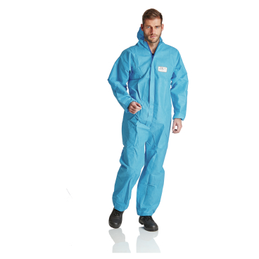 ProSafe® 1 Schutzanzug, Kapuze, antistatisch, blau 1 Karton = 50 Stück, Größe L, PSA Kategorie 3 - Bild-Darstellung des Produktes 1